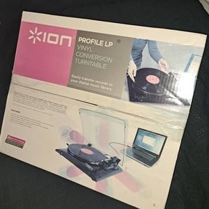 NIB-ION Profile LP Vinyl-to-MP3 Turntable